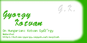 gyorgy kotvan business card